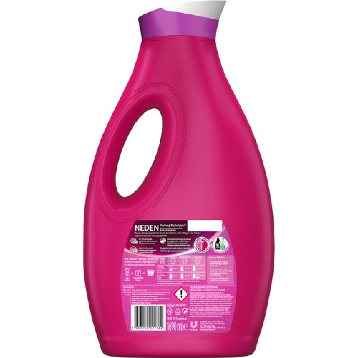 Yumoş Sıvı Bakım Çamaşır Deterjanı Renkli Giysiler 1690 ml