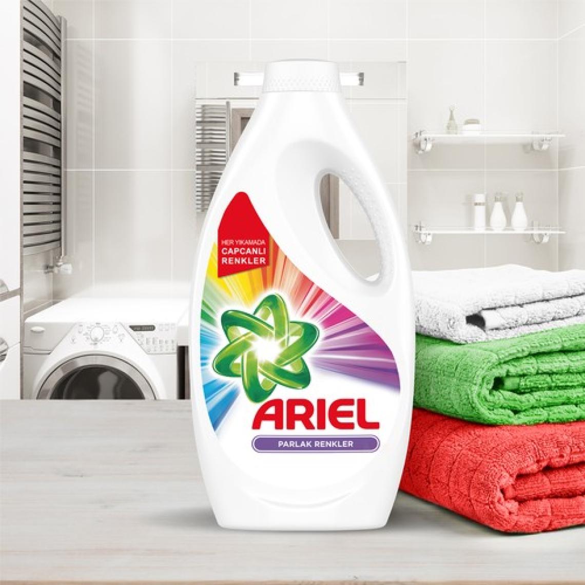 Ariel 40 Yıkama Sıvı Çamaşır Deterjanı Parlak Renkler