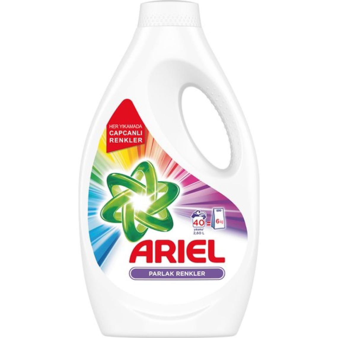 Ariel 40 Yıkama Sıvı Çamaşır Deterjanı Parlak Renkler