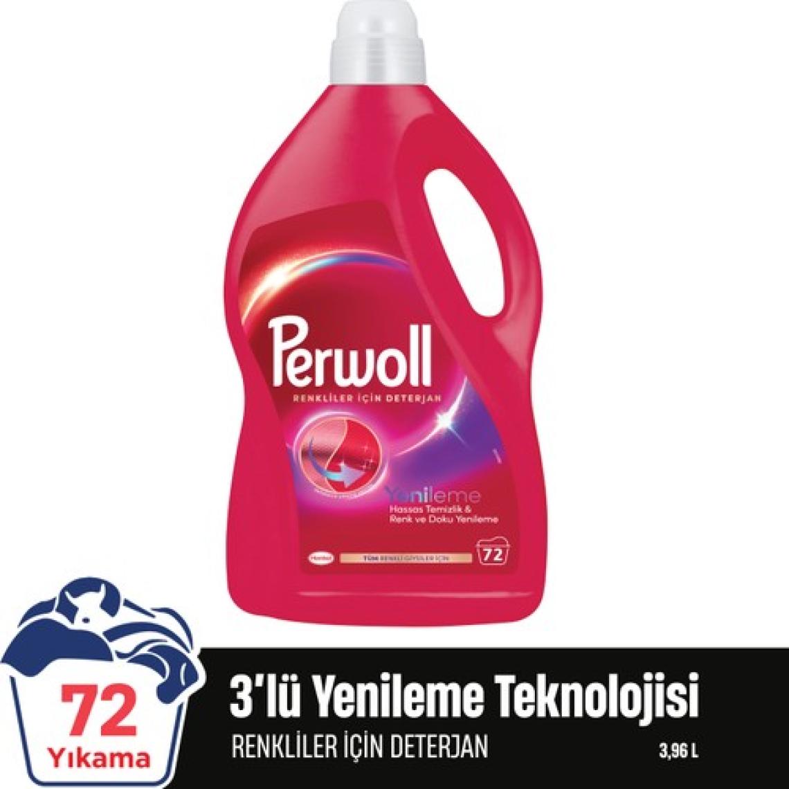Perwoll Renkli Hassas Sıvı Bakım Deterjanı 3.96L (72 Yıkama)