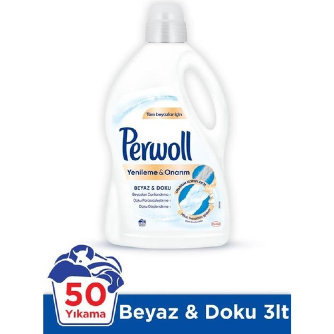 Perwoll Hassas Bakım Sıvı Çamaşır Deterjanı 4x3L(195 Yıkama) Siyah+Renk+Beyaz+Çiçek Cazibesi+10'lu Maske Hed