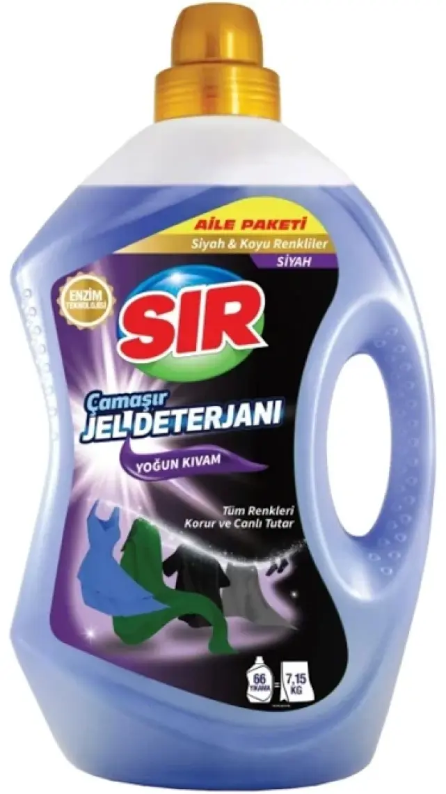 Sır Çamaşır Jel Deterjanı Siyah ve Koyu Renkliler 3 L