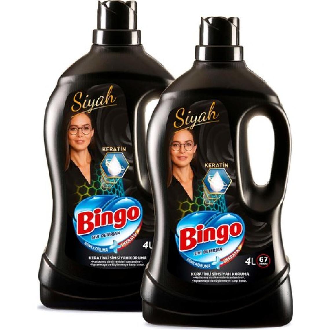Bingo Siyah Sıvı Bakım Çamaşır Deterjanı 4 lt 2'li