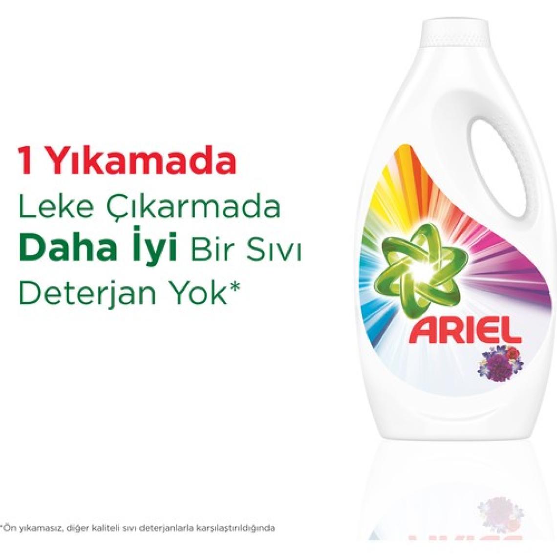 Ariel 24 Yıkama 4'lü Paket Sıvı Çamaşır Deterjanı Mor Çiçekler