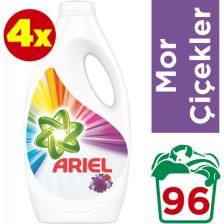 Ariel 24 Yıkama 4'lü Paket Sıvı Çamaşır Deterjanı Mor Çiçekler