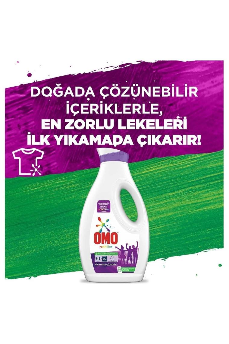 Omo Active Fresh Cold Power Renkliler için Sıvı Deterjan 1.69 lt