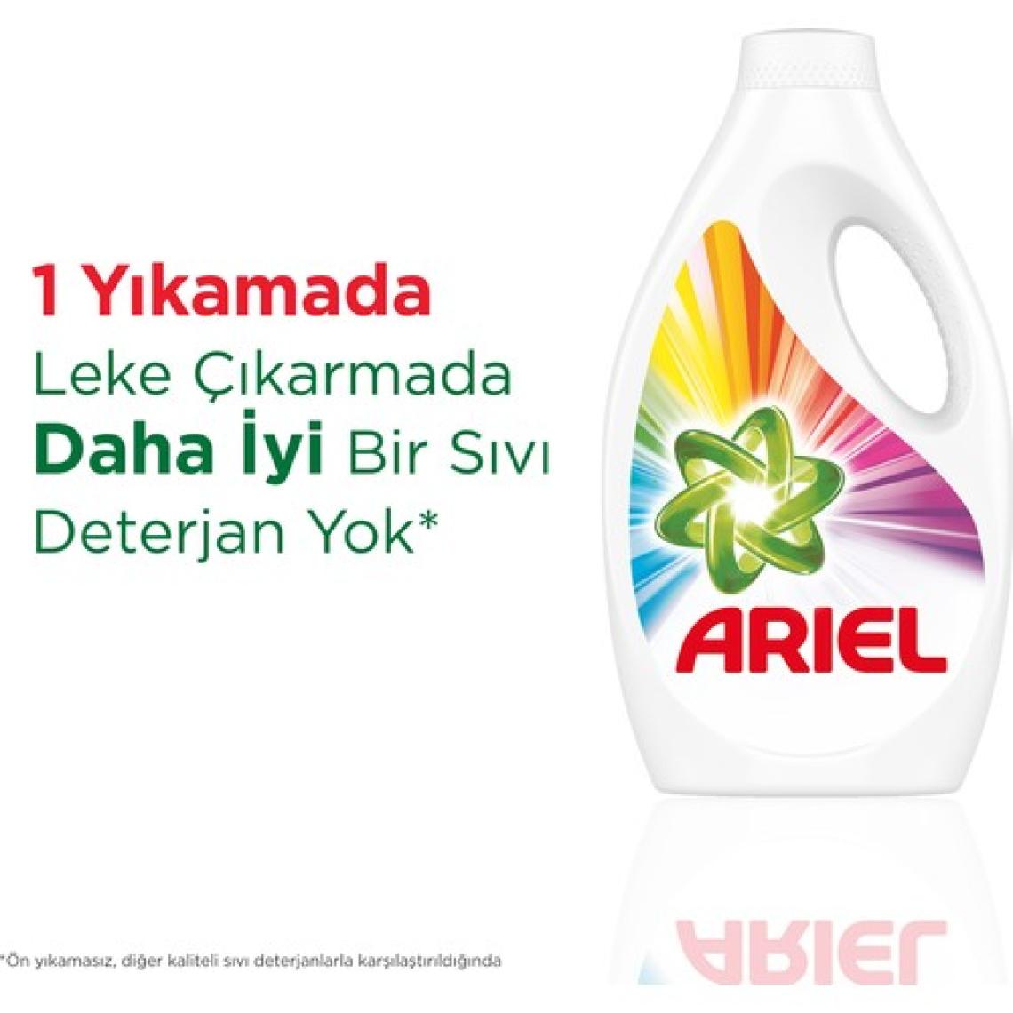Ariel 24 Yıkama Sıvı Çamaşır Deterjanı Parlak Renkler