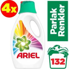 Ariel Sıvı Çamaşır Deterjanı Parlak Renkler 33 Yıkama 4'lü Paket