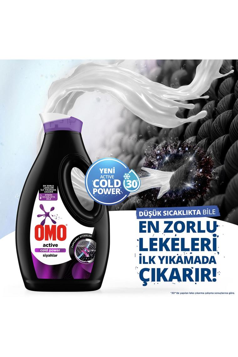 Omo Active Cold Power Siyahlar için Sıvı Deterjan 1.69 lt