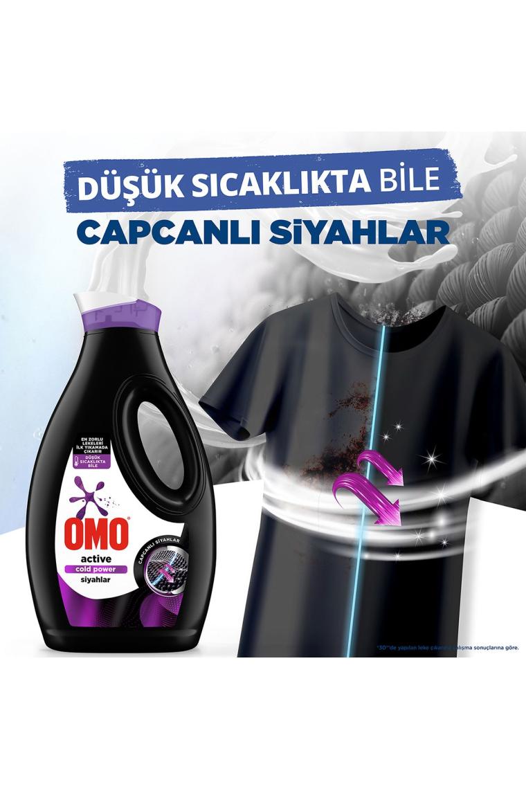 Omo Active Cold Power Siyahlar için Sıvı Deterjan 1.69 lt