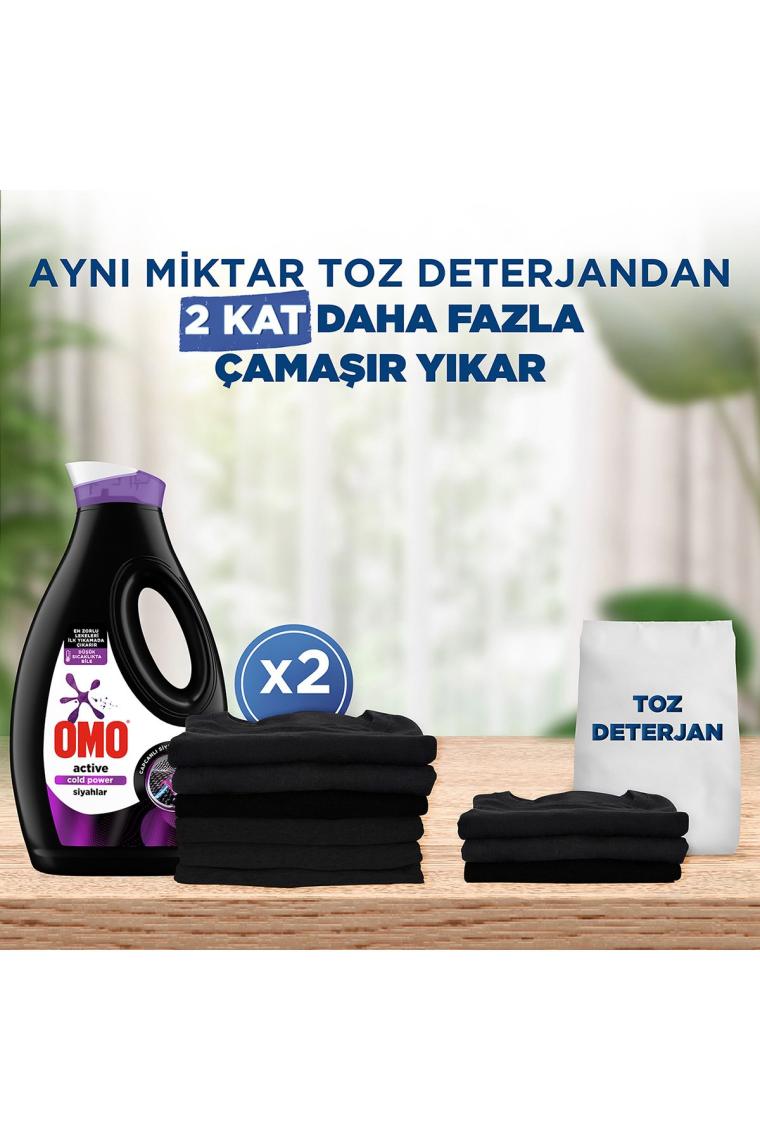 Omo Active Cold Power Siyahlar için Sıvı Deterjan 1.69 lt