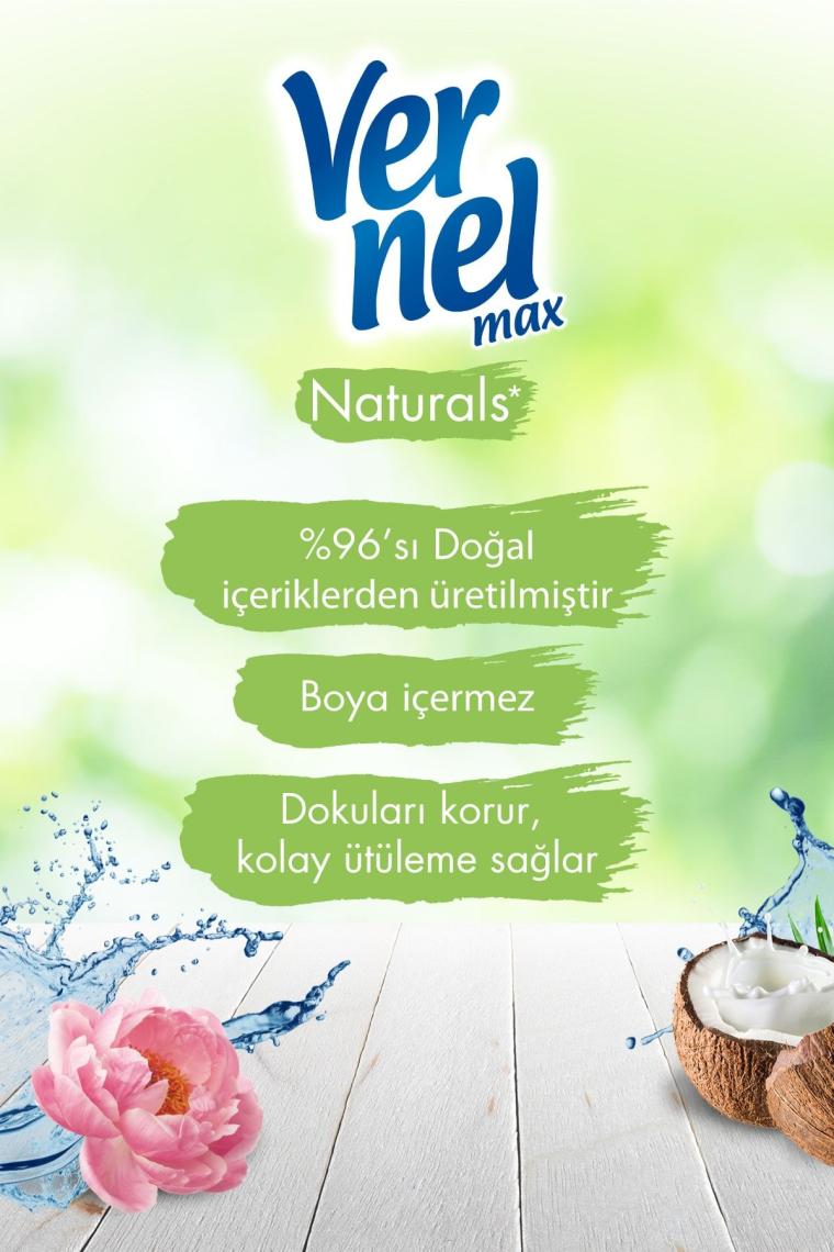 Max Konsantre Çamaşır Yumuşatıcısı 3 x 1440ml (180 Yıkama) Taze Gül + Şakayık + Hindistan Cevizi