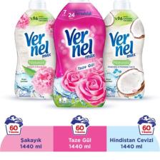 Max Konsantre Çamaşır Yumuşatıcısı 3 x 1440ml (180 Yıkama) Taze Gül + Şakayık + Hindistan Cevizi