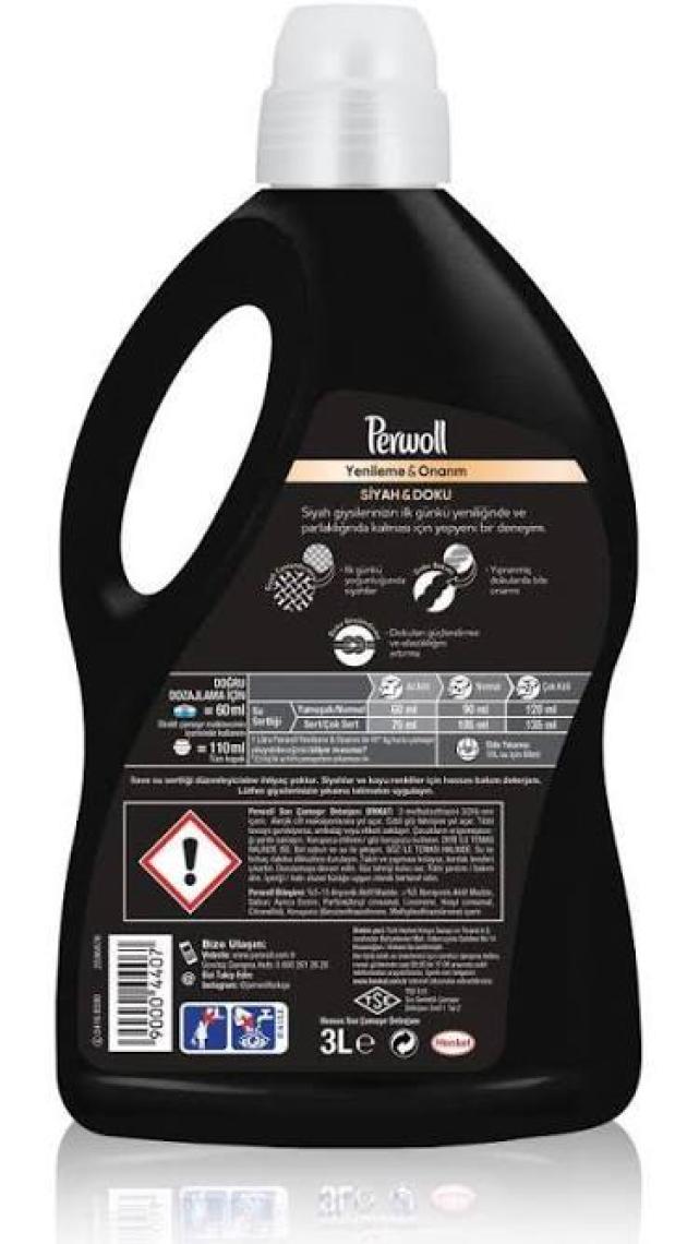 Perwoll Yenileme Siyah 2x2.97L & Perwoll Yenileme Çiçek Cazibesi Renkliler 2.75L (3'lü Set)