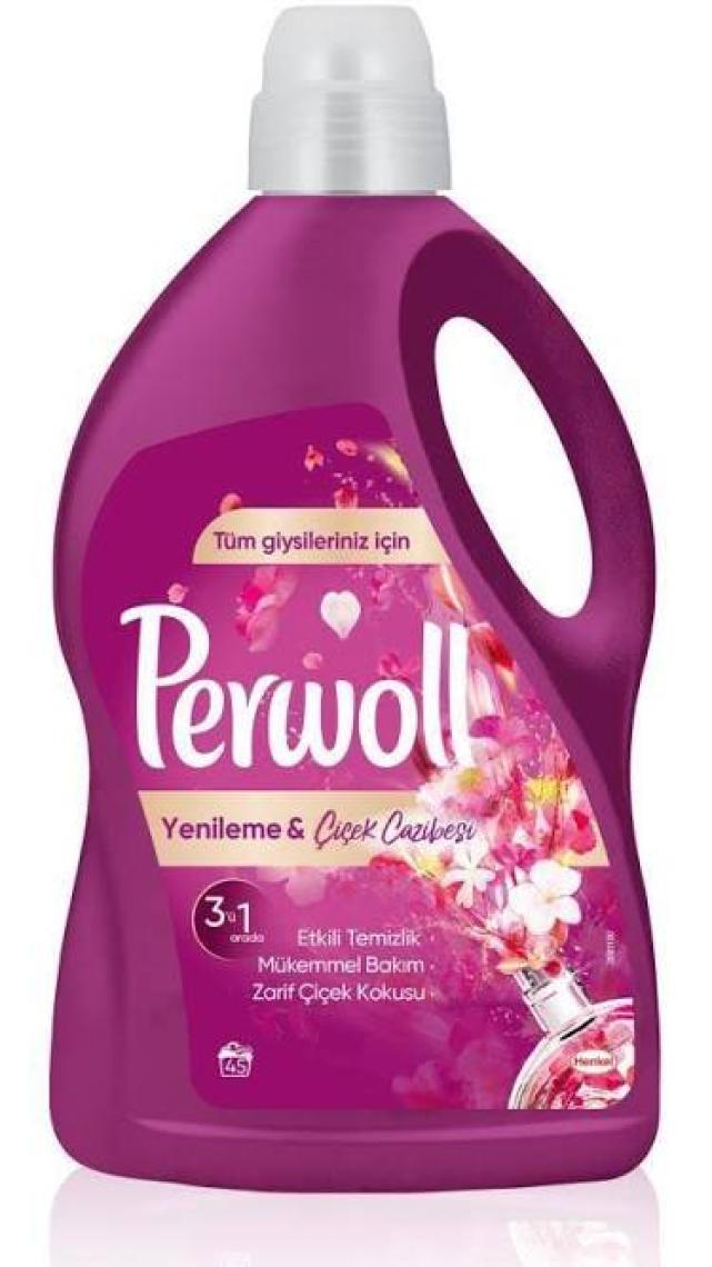 Perwoll Yenileme Siyah 2x2.97L & Perwoll Yenileme Çiçek Cazibesi Renkliler 2.75L (3'lü Set)