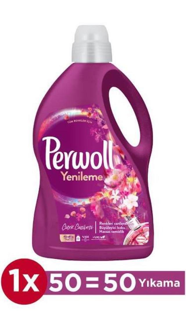 Perwoll Yenileme Siyah 2x2.97L & Perwoll Yenileme Çiçek Cazibesi Renkliler 2.75L (3'lü Set)