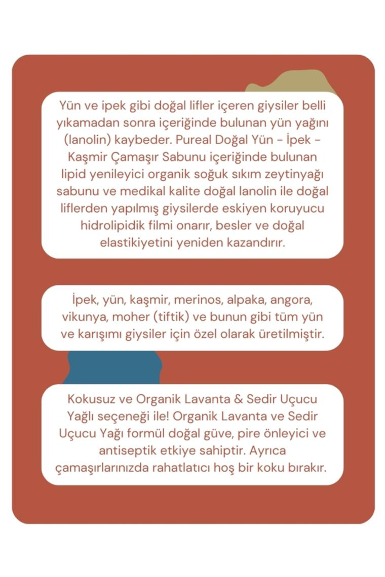 Pureal Doğal Yün, Ipek ve Kaşmir Çamaşır Deterjanı - 30 Yıkama