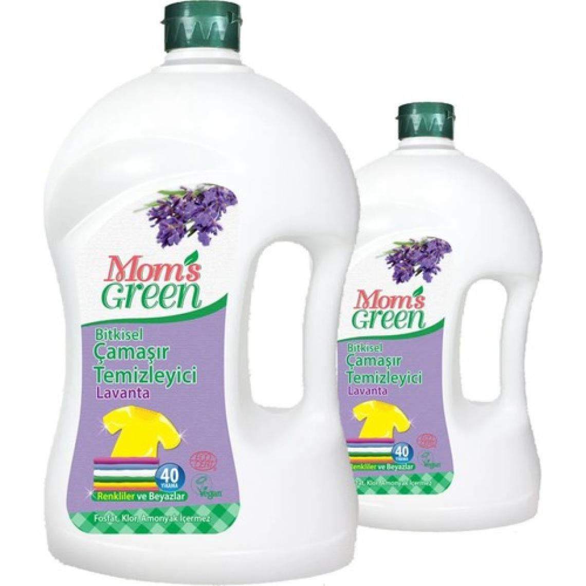 Mom's Green 2'li Set Bitkisel Çamaşır Deterjanı  Lavanta 80 Yıkama (2 x 1500 ml)