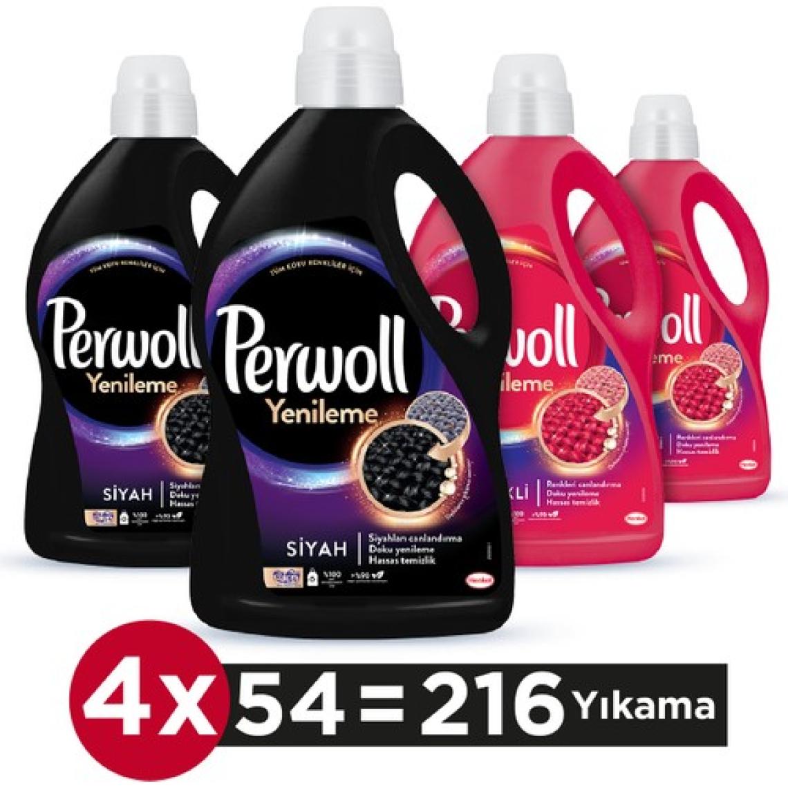 Perwoll Yenileme Renkli 2x2.97L & Perwoll Yenileme Siyah 2x2.97L (4'lü Set)