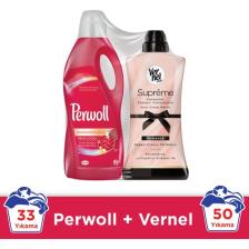Perwoll Color 2 lt Sıvı Çamaşır Deterjanı + Vernel Romance 1200 ml Yumuşatıcı