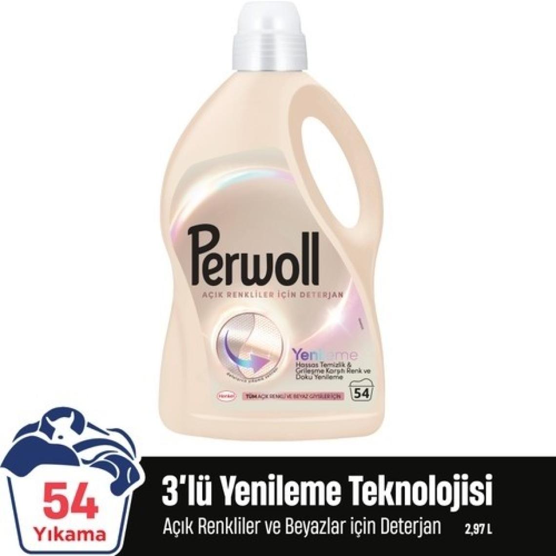 Perwoll Açık Renkliler İçin Hassas Sıvı Bakım Deterjanı 2. 97L (54 Yıkama)