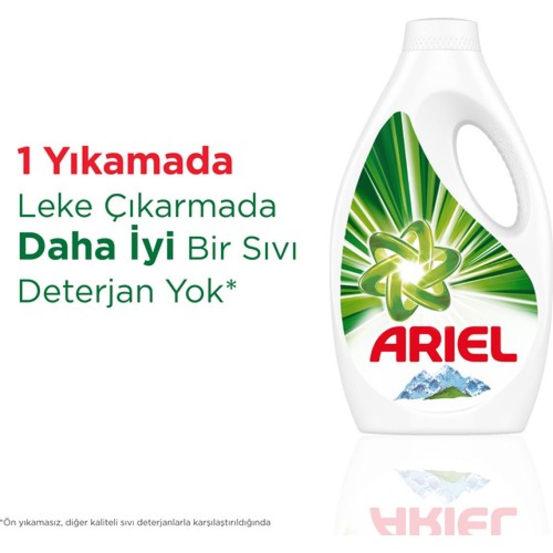 Ariel 40 Yıkama Sıvı Çamaşır Deterjanı Dağ Esintisi Beyazlar İçin