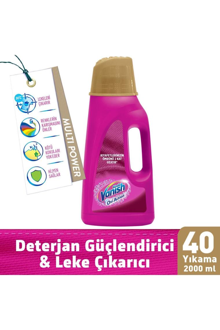 Vanish Kosla Multipower Gold Renkliler için Leke Çıkarıcı ve Deterjan Güçlendirici 2 lt