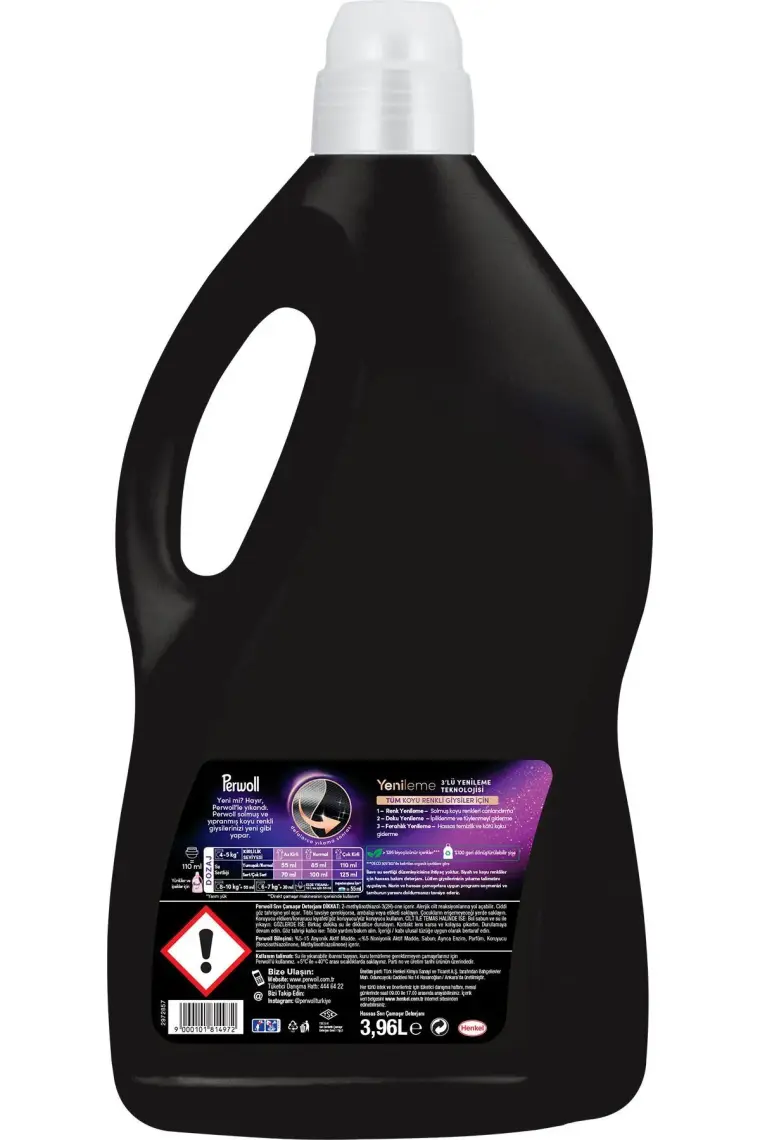 Perwoll Siyah Hassas Sıvı Bakım Deterjanı 3.96L (72 Yıkama)
