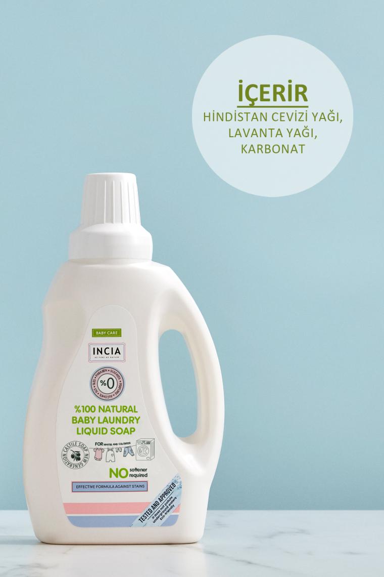%100 Doğal Bebek Çamaşır Sabunu (Bitkisel Deterjan) Yumuşatıcılı Lavanta 750 ml