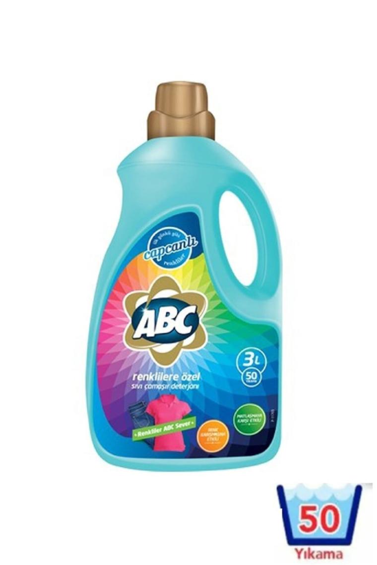 ABC Renklilere Özel Sıvı Deterjan 50 Yıkama 3 lt
