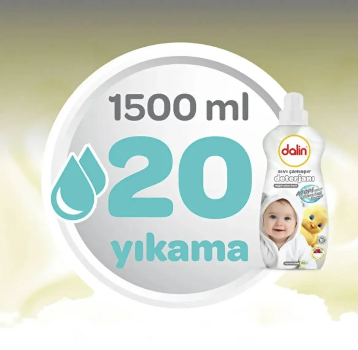 Dalin Sensitive Doğal Sabun Bazlı Sıvı Çamaşır Deterjanı 1500 ml