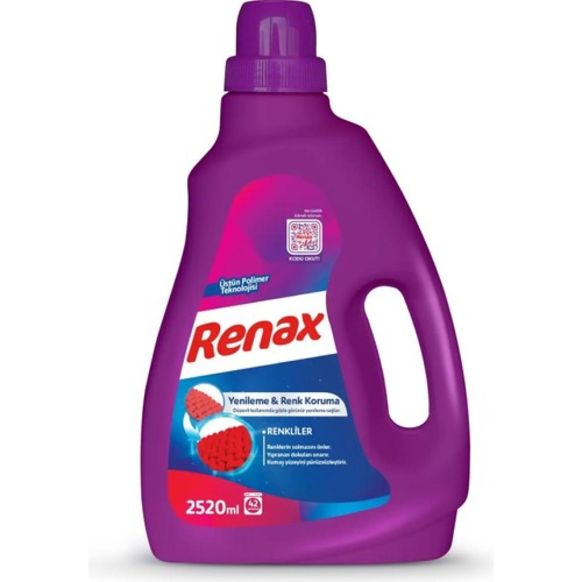 Renax Sıvı Çamaşır Deterjanı Renkliler 2520 ml x 2 Adet