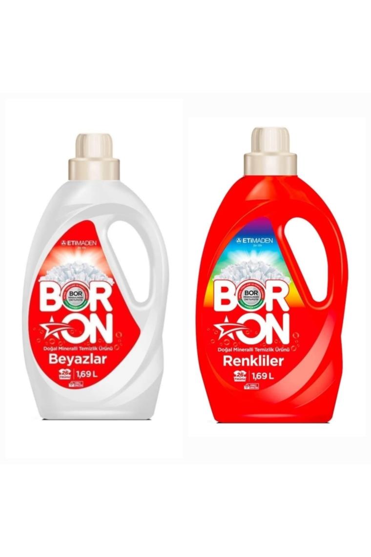 Boron Çamaşır Deterjanı Sıvı Renkli ve Beyazlar Için 26*2 Yıkama