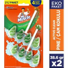 Mr Muscle Active Clean Klozet Blok Çam Kokulu 2'li