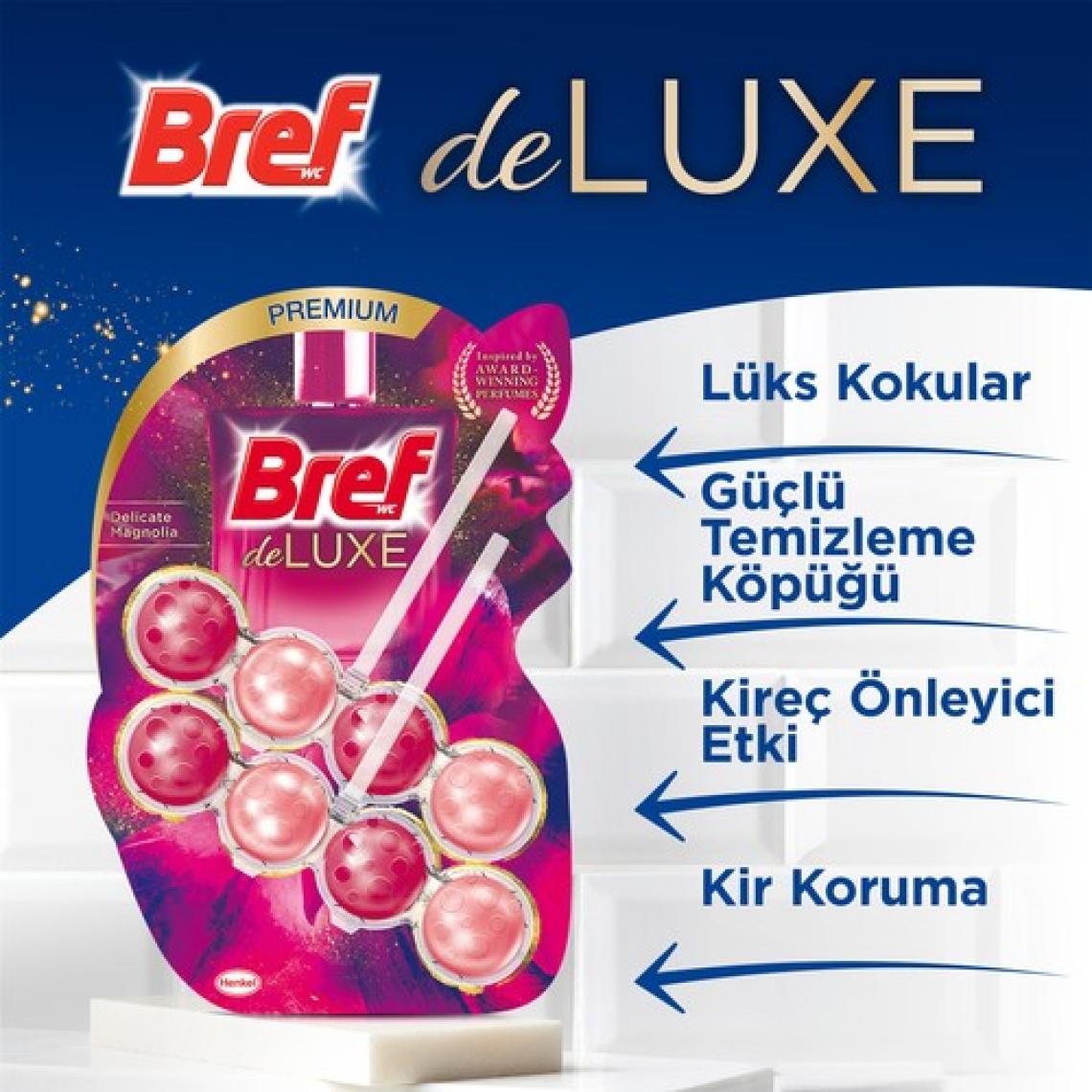 Bref WC Deluxe Duopack Katı Tuvalet Bloğu Manolya