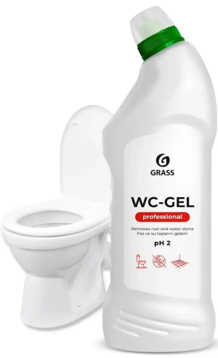 Grass WC Gel Professional - Ağır Kir & Kireç Sökücü - Hijyenik Temizlik - Klozet, Lavabo, Fayans İçin - Hoş Kokulu - 750 ml