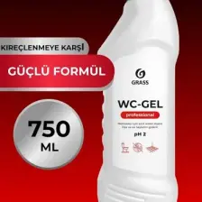 Grass WC Gel Professional - Ağır Kir & Kireç Sökücü - Hijyenik Temizlik - Klozet, Lavabo, Fayans İçin - Hoş Kokulu - 750 ml