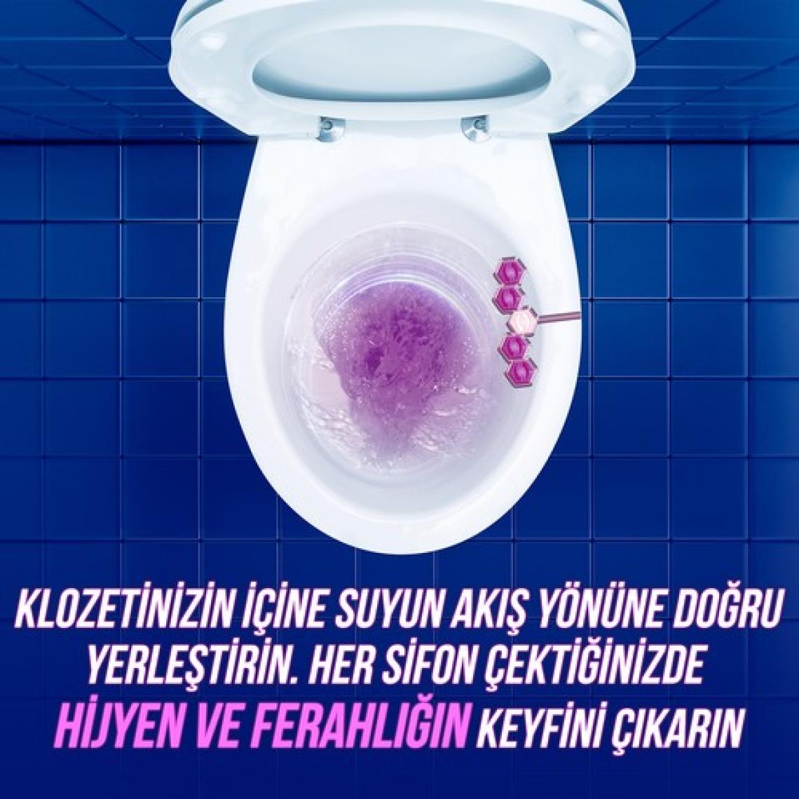 Domestos WC Blok 5'li Güç Tuvalet Bloğu Manolya Ferahlığı Maksimum Hijyen 50 G