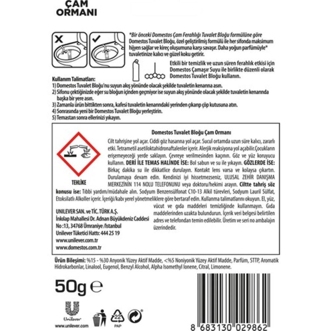 Domestos Tuvalet Bloğu Çam Ormanı 50 G