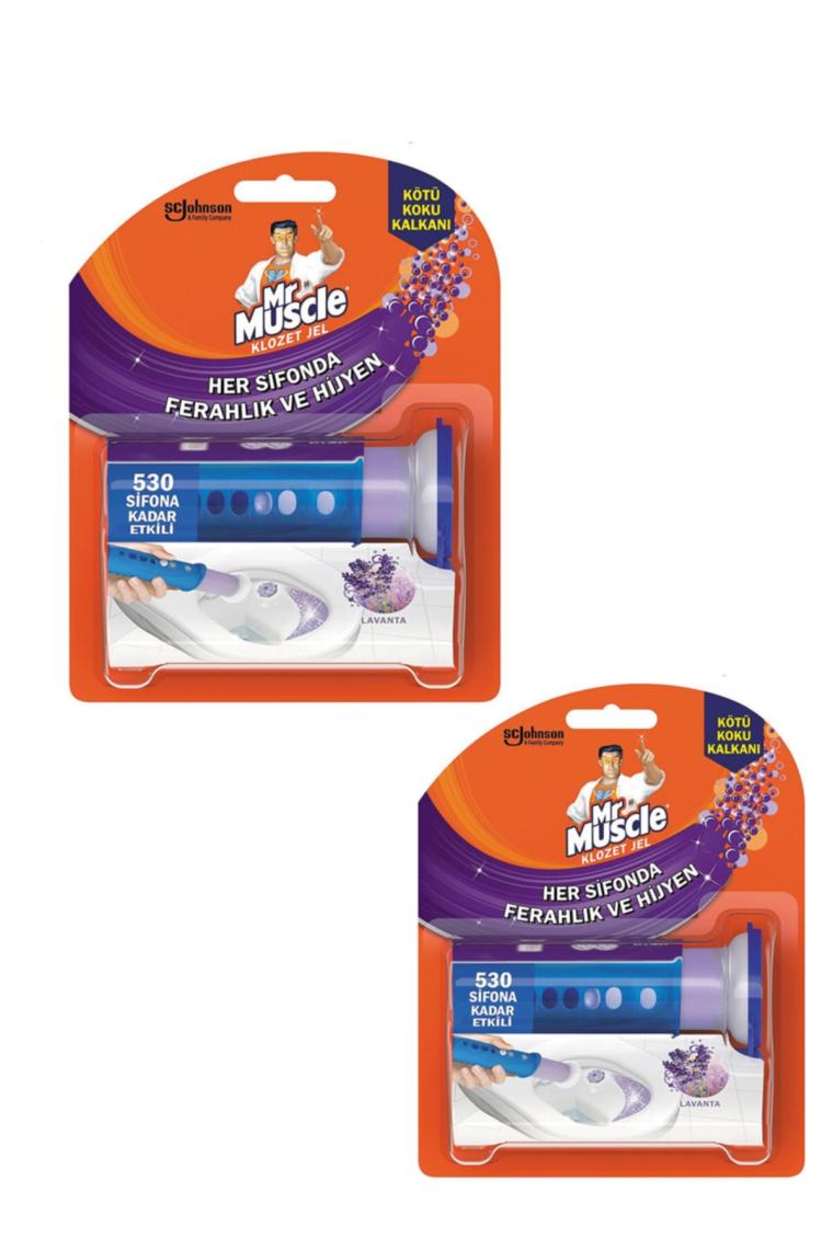 Klozet Jel Blok, Tuvalet Temizleyici, Lavanta, 36g X 2 Adet