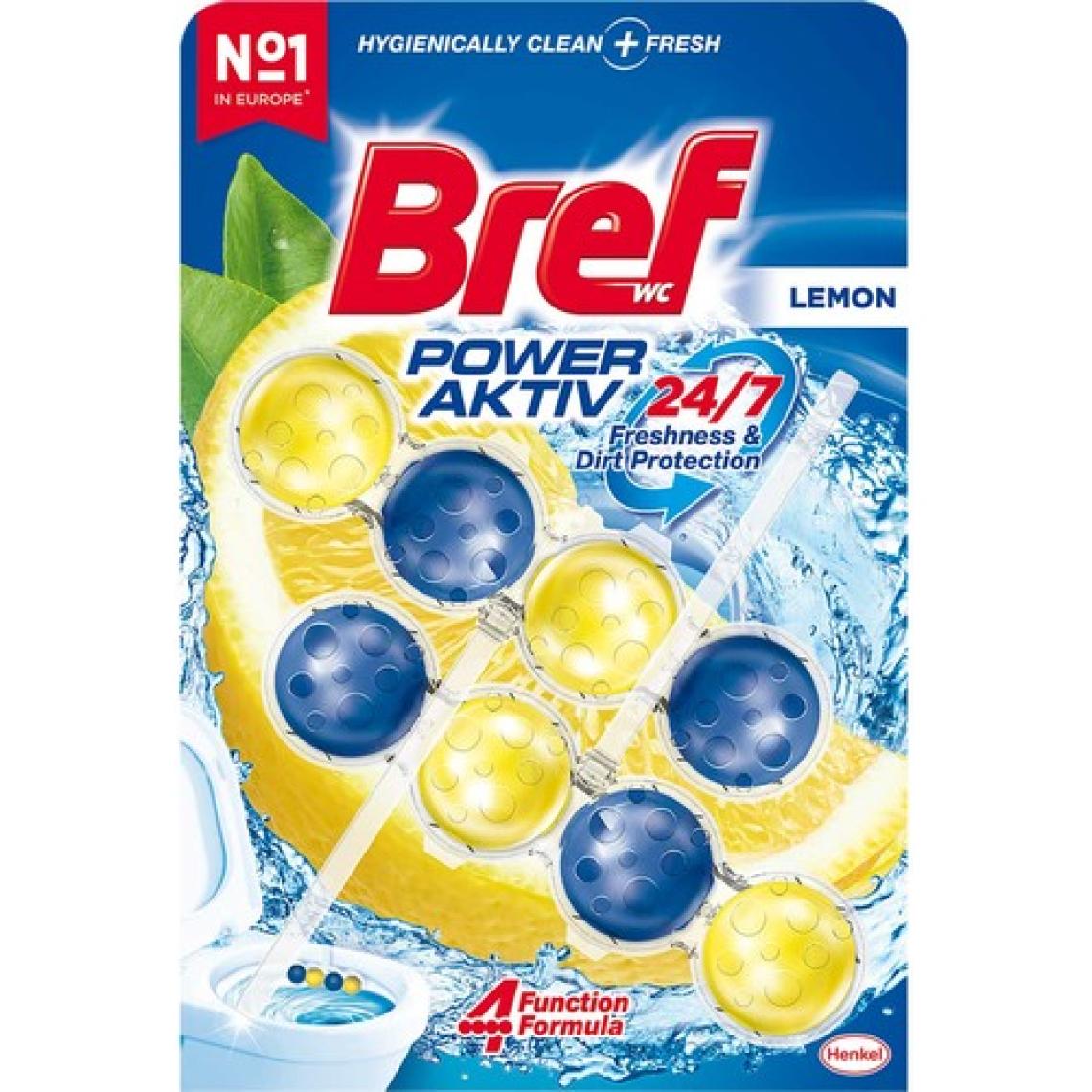 Bref Power Aktiv Katı Klozet Blok Limon Kokulu 2'li Paket