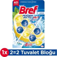 Bref Power Aktiv Katı Klozet Blok Limon Kokulu 2'li Paket
