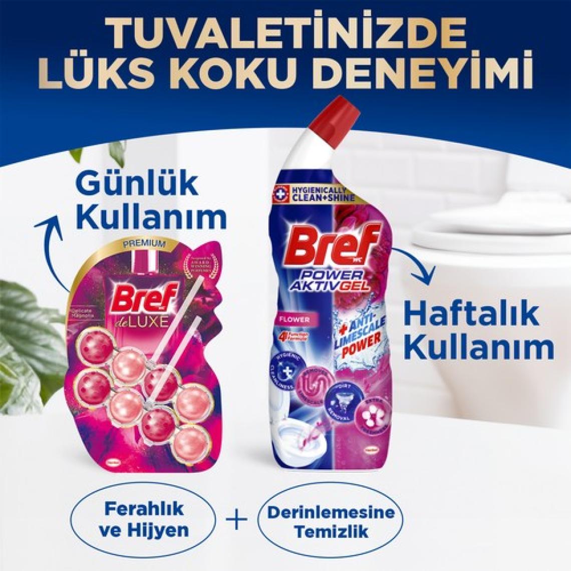 Bref WC Deluxe Duopack Katı Tuvalet Bloğu Manolya