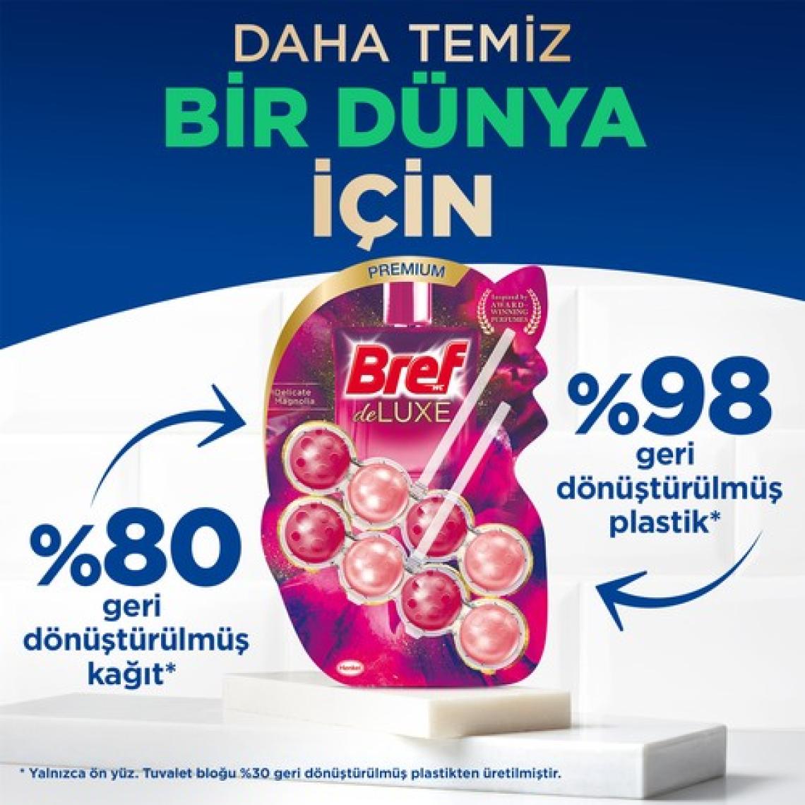 Bref WC Deluxe Duopack Katı Tuvalet Bloğu Manolya