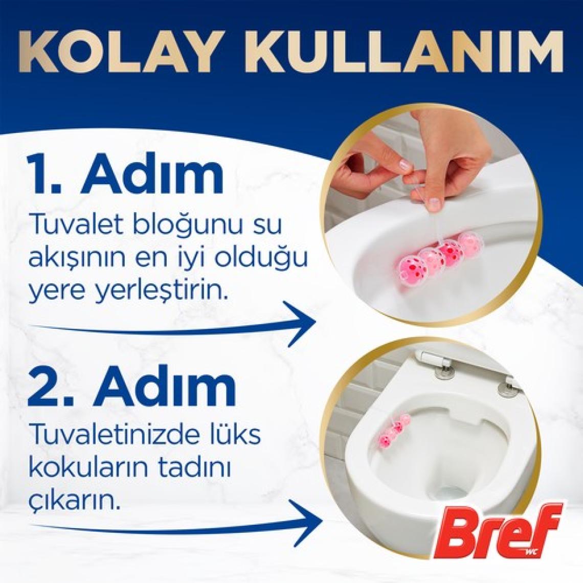 Bref WC Deluxe Duopack Katı Tuvalet Bloğu Manolya