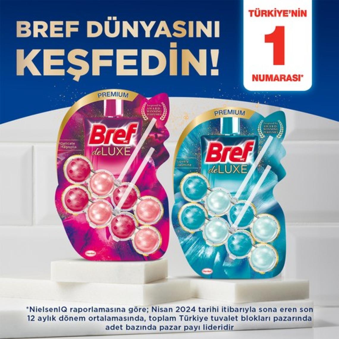 Bref WC Deluxe Duopack Katı Tuvalet Bloğu Manolya
