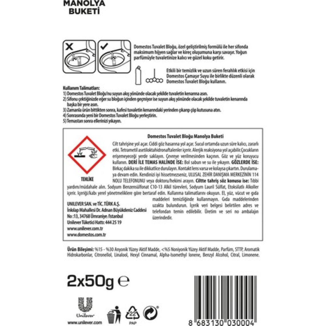 Domestos Tuvalet Bloğu Manolya Buketi 100 G