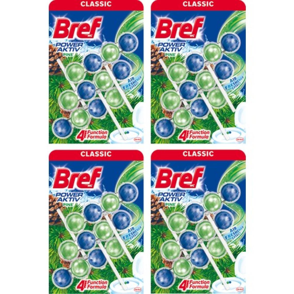 Bref Power Aktif Çam Kokulu 3'lü Katı Klozet Koku Giderici x 4 Adet