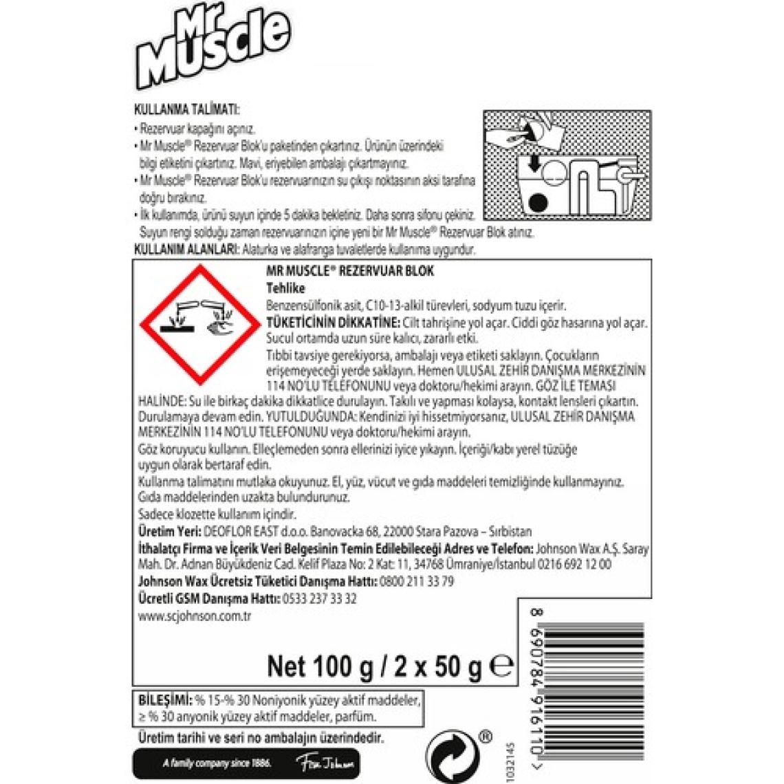 Mr Muscle Rezervuar Blok Tuvalet Temizleyici