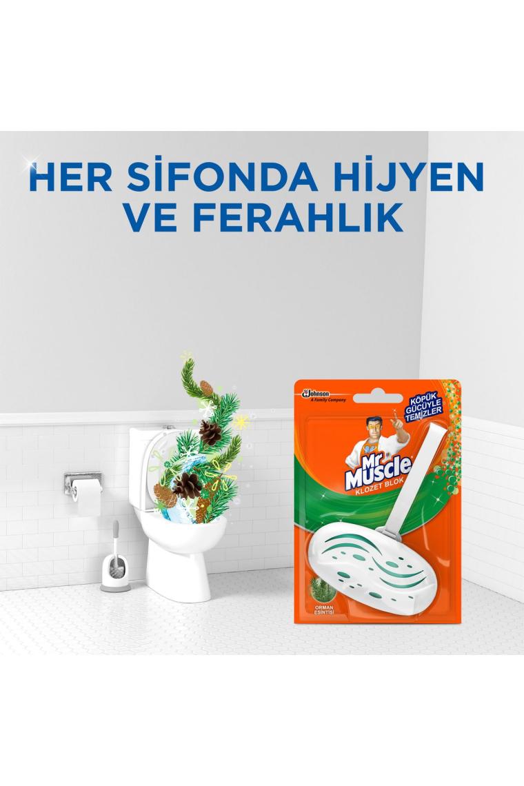 Mr Muscle Klozet Blok Orman Esintisi Tuvalet Temizleyici